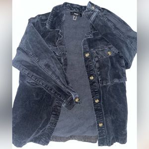 Forever 21 black corduroy coat/jacket